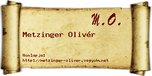 Metzinger Olivér névjegykártya